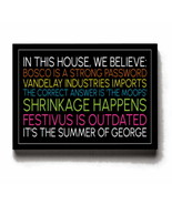 In The House We Believe George Costanza Seinfeld TV Show Parody Framed Sign - £15.29 GBP
