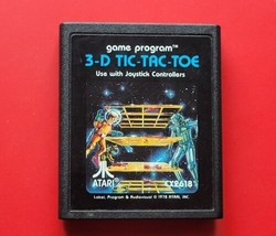 3D Tic-Tac-Toe Atari 2600 7800 Picture Game Cleaned Works - £9.06 GBP