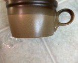 Mikasa Potters Art Stoneware Buckskin PF012 Flat Cup Ben Seibel Design MCM - $14.01