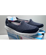 SKECHERS Goga Mat 13972 Slip on Navy Women Casual Sneaker 9.5 NEW - $54.13 CAD