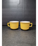 Mikasa Ala mode E7300 Yellow Cups Mugs Mid Century Japan Set Of 2 Vintage - $19.00 CAD