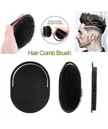 Men Hair Comb Brush Pocket Beard Mustache Palm Scalp Massage Travel Black - $13.56 CAD