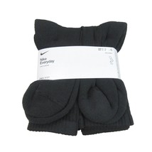 Nike Everyday Cushion Crew Socks Black 6 Pack Mens Size 8-12 NEW SX7666-010 - $27.98