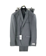 Needle &amp; Stitch Men&#39;s Light Gray 2 Piece Modern Fit Suit Flat Front Size... - £104.64 GBP