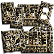 African Tribal Mudcloth Look Light Switch Outlet Wall Plates Room Folk Art Decor - £8.77 GBP+