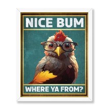 Nice Bum Where Ya From Poster - Gecko Print - Funny Gecko Bathroom Wall ... - £11.96 GBP