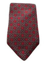 Silk Tie Bert Pulitzer USA Red Blue Shard Formal Business Men&#39;s Tie Neck... - £7.74 GBP