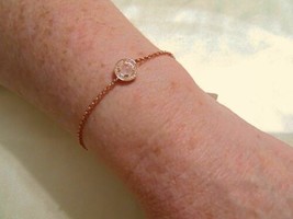 Thomas Sabo 6&quot;-7&quot; Rose Gold Sterling Silver Pink Quartz Bracelet R292 $149 - $68.15