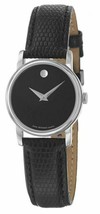 Movado 2100004 Women Museum Black Dial Museum Leather Strap Watch - £197.73 GBP