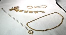 Vintage 1/20th 12K Gold Filled Charm Bracelet Brooch Necklace - Lot of 5 - K1379 - £93.87 GBP