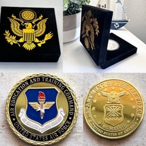 U S AIR FORCE Air Education & Training Command Challenge Coin With Velvet Case - $21.67