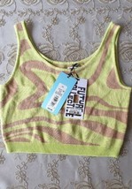 Women&#39;s Zebra Print Sweater Tank Top - Future Collective (Size XS) Lemon/Yellow  - £11.13 GBP