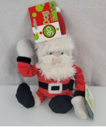 Go Dog Santa Claus Stuffed Plush Puppy Chew  Toy Tough Durable Squeaks - £19.37 GBP