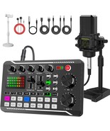 F998 Podcast Equipment Bundle, Audio Interface &amp; Bm888 Recording Studio - $1,698.44 MXN