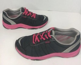 Vionic Alliance Walking Athletic Shoes Sneakers Size 6.5 Women&#39;s Black &amp; Pink - £19.71 GBP