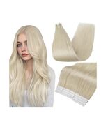Full Shine Tape in Hair Extensions Human Hair 60 Platinum Blonde Tape Ha... - $766.59 MXN