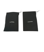SET OF 2 Chanel Black Drawstring Dust Bag Travel Cover Storage Bag 9&quot;x13... - $534.03 MXN