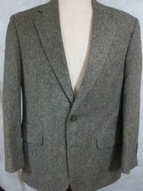 NEW Lands End Gray Tweed Wool Man&#39;s Sport Coat 42R Made in USA - £115.09 GBP