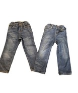 The children&#39;s place 4t blue straight leg adjustable waist jeans 2 pair - $10.00