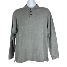 Covington Men&#39;s Long Sleeved Polo Shirt Size M Gray 100% Cotton - $18.50