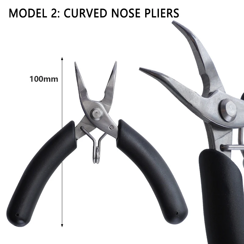4 Inch Mini Pliers Diagonal Pliers Bent Needle Nipper Nose Pliers Cable Snips El - £133.88 GBP