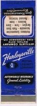 Matchbook Cover Hurleyville Mutual Casualty Company Automobile Insurance - $0.98