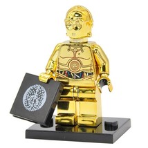 Robot C-3PO Chrome Golden Edition Star Wars A New Hope Minifigures Block - £6.42 GBP