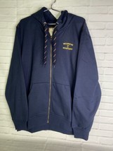 NEW Yellowstone Dutton Ranch Montana Licensed Zip Up Hoodie Blue Mens Size 2XL - £47.48 GBP