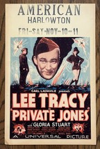 PRIVATE JONES (1933) WWI Comedy Lee Tracy, Gloria Stuart, Donald Cook, E... - $195.00