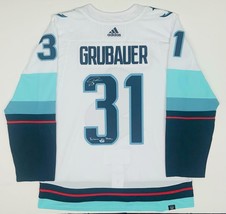 Philipp Grubauer Autographed Release The Kraken Authentic White Jersey Fanatics - $479.00