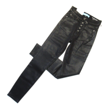 NWT 7 For All Mankind High Waist Ankle Skinny in b(air) Black Coated Jeans 24 - $41.58