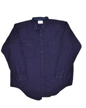 Vintage Herbert Abram Company Wool Uniform Shirt Mens XL Navy USA Workwear - $62.74