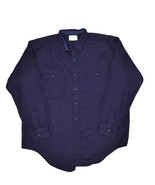 Vintage Herbert Abram Company Wool Uniform Shirt Mens XL Navy USA Workwear - £49.96 GBP