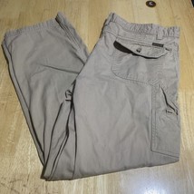 Magellan Men Pants 38W 32L Beige Classic Cargo Flat Front Outdoor Sports... - $15.77
