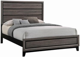 Watson Eastern King Bed By Coaster Home Furnishings, In Grey Oak And Black - £382.87 GBP