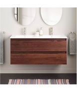 New Hickory Brown 48&quot; Kiah Wall-Mount Double Vanity, 480827 by Signature... - £948.07 GBP