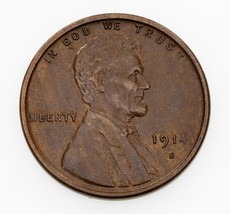 1914-S 1C Lincoln Wheat Cent in XF+ Condition, Brown Color, Strong Detail - £79.11 GBP