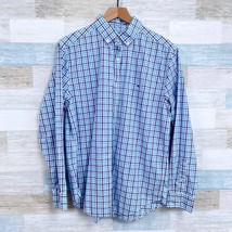 Vineyard Vines Classic Fit Tucker Shirt Purple Blue White Cotton Mens Me... - $39.59