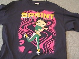 Betty Boop - SPRINT on a new large (L) blue tee shirt - £19.98 GBP