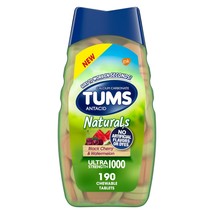 2 Pack Tums Naturals Ultra Strength Chewable Antacid Black Cherry &amp; Watermelon - £33.11 GBP