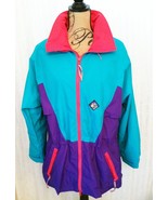 1980s Neon COLORBLOCK Woolrich Sigmet Jacket Womens MED Coat Windbreaker... - £18.67 GBP