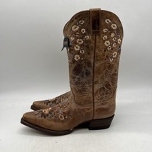 Shyanne Maisie Floral Western Boot Brown Women&#39;s Size 8m - $99.00