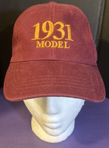 “1931 Model” Cobra Brand Maroon Baseball Cap Hat Adjustable Adult - £11.18 GBP