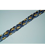 Roll Of Gold Navy Blue 7/16&quot; Decorative Rope Cord Admiralty Piping Trim ... - $94.35 CAD