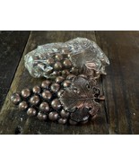 NOS Set of 2 Vintage Ajax Cabinet Drawer Pull Grape Cluster Cast Copper ... - $18.57
