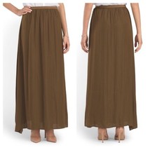 New NWT Philosophy Womens Long Skirt Brown Bronze S Shimmer Flowy Maxi P... - $89.09