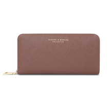 Women&#39;s Long Saffiano Zipper Clutch Bag Women&#39;s Simple Wallet - £18.88 GBP