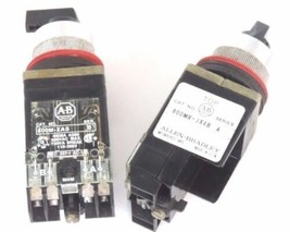 Lot Of 2 Allen Bradley 800MR-JX4B Selector Switch Ser A 800M-XAS Contact Ser B - £79.24 GBP