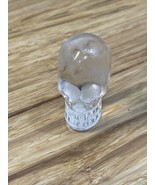 Small Crystal Skull Skeleton Head Paperweight Halloween Gothic KG JD - £9.34 GBP