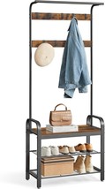 Vasagle Coat Rack, Entryway Bench With Coat Rack, Hall Tree With Shoe Be... - £50.32 GBP